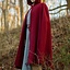 Hooded Wool Cape, dark red