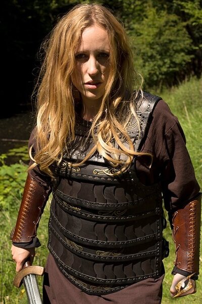 Early Medieval lamellar armour, black