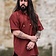 Leonardo Carbone Medieval shirt with short sleeves, red
