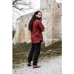 Medieval shirt with short sleeves, red