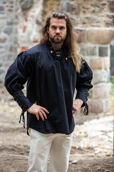 Medieval shirt Louis, black