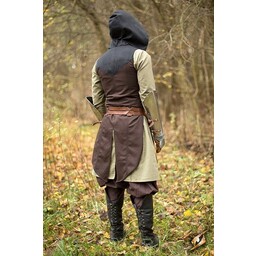 Sleeveless coat Assassins Creed, brown-black