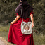 Embroidered viking bag Urnes with herringbone pattern