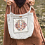 Embroidered viking bag Urnes with herringbone pattern