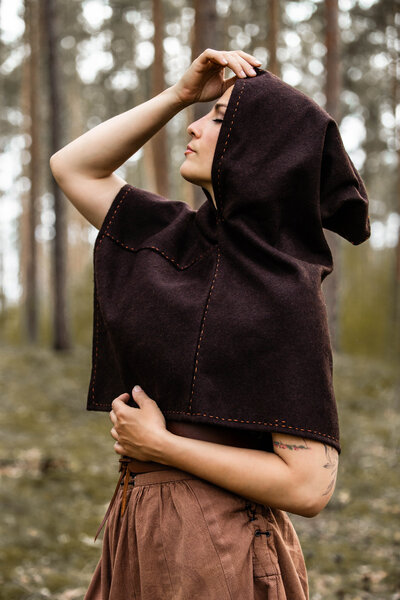 Skjoldehamm hood Halfdan, brown