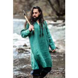 Viking tunic linen Halvar, green