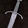 Deepeeka Medieval sword with bent cross-guard