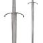 Medieval sword with bent cross-guard