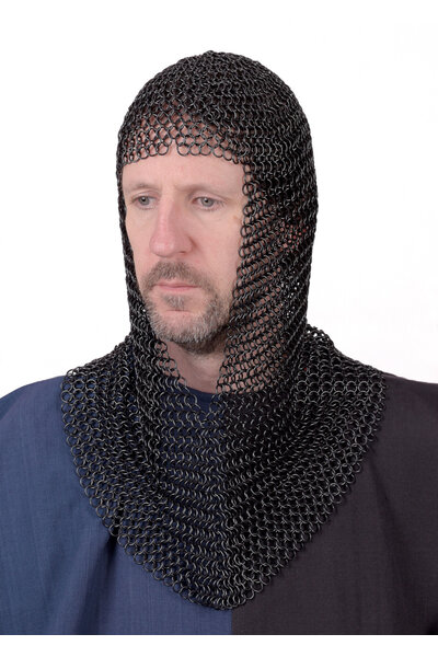 Coif with triangular neckline, bronzed, 9 mm