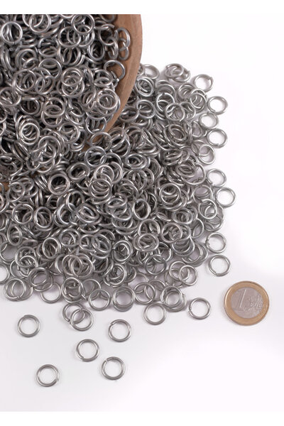 3 kg galvanized chainmail rings, 9 mm