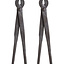 Set of 2 pliers for butted rings