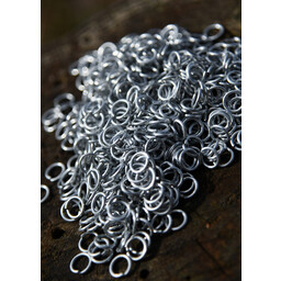 1 kg galvanized chainmail rings, unriveted, 8 mm