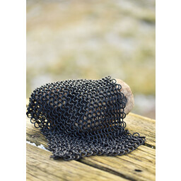 Square piece of chain mail, bronzed, 8 mm