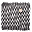 Bronzed chainmail piece, unriveted, 8 mm