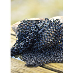 Square piece of chain mail, bronzed, 8 mm