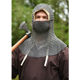 Coif with square visor, 8 mm