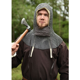 Coif with square visor, 8 mm