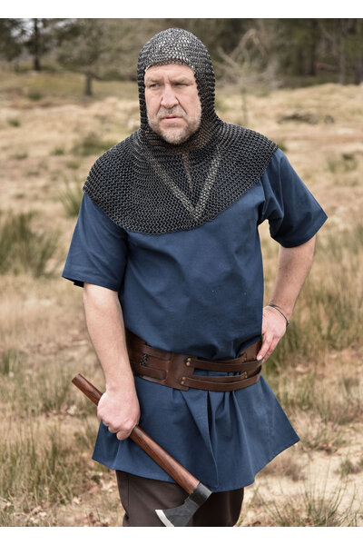 Coif with square neckline, zinc-coated, 8 mm