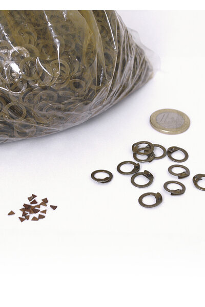 1 kg flat rings, wedge rivets, 8 mm