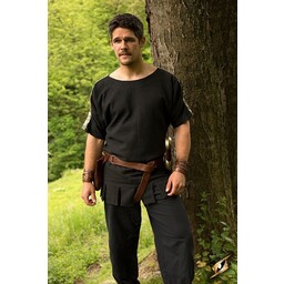 Roman tunic with boat neck black