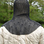 Coif with triangular visor, blackened, 8 mm