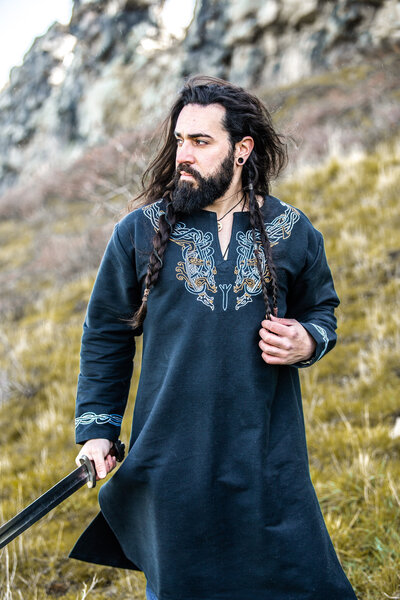 Viking tunic Snorri, black