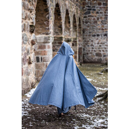 Medieval cloak Mila, wool, blue