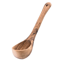 Olive wooden ladle, 26 cm