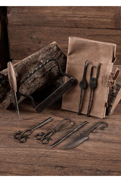 Surgery set, 8 pieces, with case