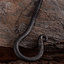 Hand-forged steel screw hook