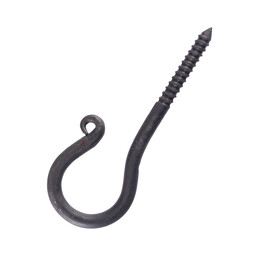 Hand-forged steel screw hook