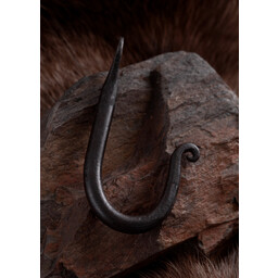 Hand-forged steel wall hook