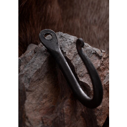 Hand-forged steel wall hook