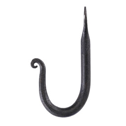 Hand-forged steel wall hook
