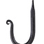 Hand-forged steel wall hook