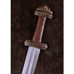 Viking sword island Eigg, leather grip, tempered