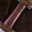 Viking sword island Eigg, leather grip, tempered