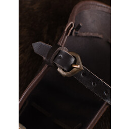 Leather vambrace with metal strips Aerdwulf