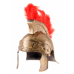 Roman toy helmet with red crest