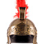 Roman toy helmet with red crest