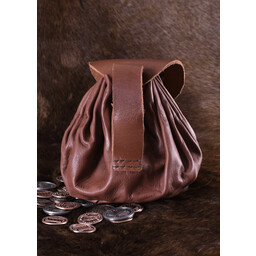 Medieval money pouch Chester, red brown