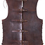 Leather torso armour with cross, brown