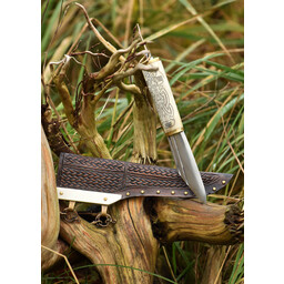 Viking seax Borre style with bone grip