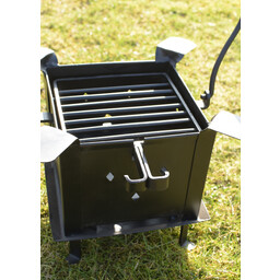 Fireplate with grill and hob