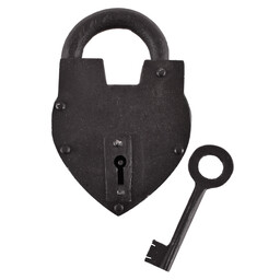 Historical heart-shaped padlock