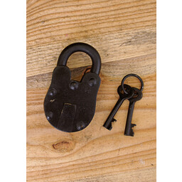 Medieval padlock with two keys