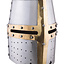 Helmet knight templar with brass cross