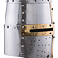 Helmet knight templar with brass cross