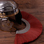 Roman helmet crest, red, metal base