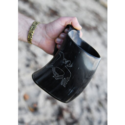 Horn cup, Odin with Sleipnir